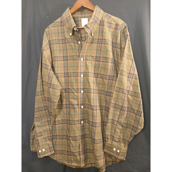 Brooks Brothers Other - Brooks Brothers Non-Iron 346 Green Plaid Long-Sleeve Button-Down Size XL